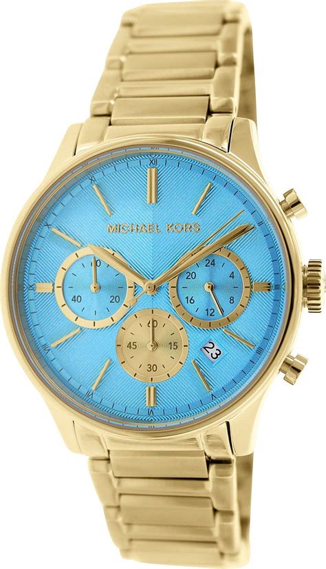 mk michael kors chronograph|michael kors turquoise face watch.